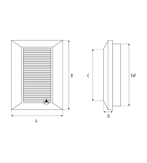Kratka DUO SMART KWO 135 fi 100 (kratka wentylacyjna czarna z okrągłym kołnierzem)