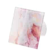 Veroni Glass 100 S-P (wentylator domowy z przepustnicą) Biały Pink Gold Stone