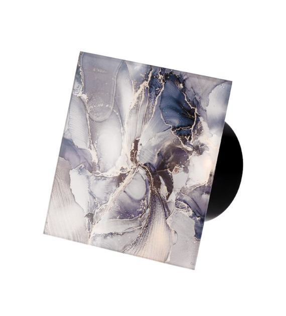 Veroni Glass 100 S-P (wentylator domowy z przepustnicą) Czarny Stone Grey Flower