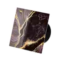 Veroni Glass 100 S-P (wentylator domowy z przepustnicą) Czarny Black Gold Marble