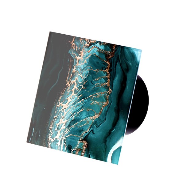 Veroni Glass 100 S-P (wentylator domowy z przepustnicą) Czarny Green Water