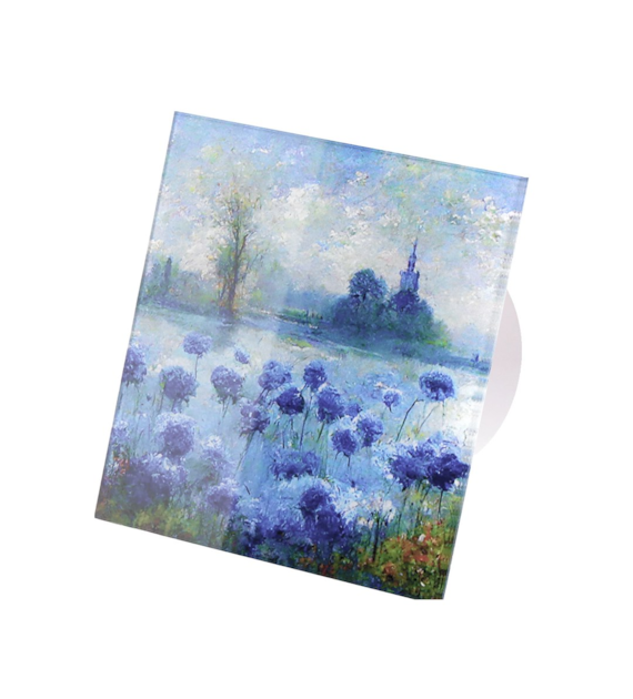 Veroni Glass 100 WC-P (wentylator domowy- z przepustnicą) Biały Blue Monet Kitchen