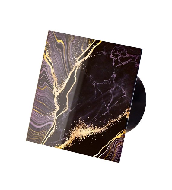 Veroni Glass 100 WC-P (wentylator domowy z przepustnicą) Czarny Black Gold Marble