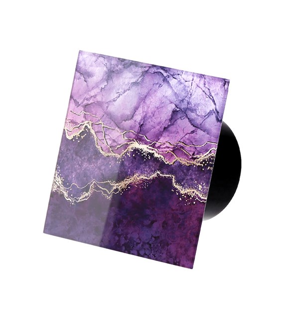 Veroni Glass 100 WCH-P (wentylator domowy z przepustnicą) Czarny Purple Gold Stone