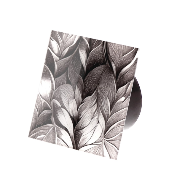 Veroni Glass 100 WCH-P (wentylator domowy z przepustnicą) Czarny Silver Leafs