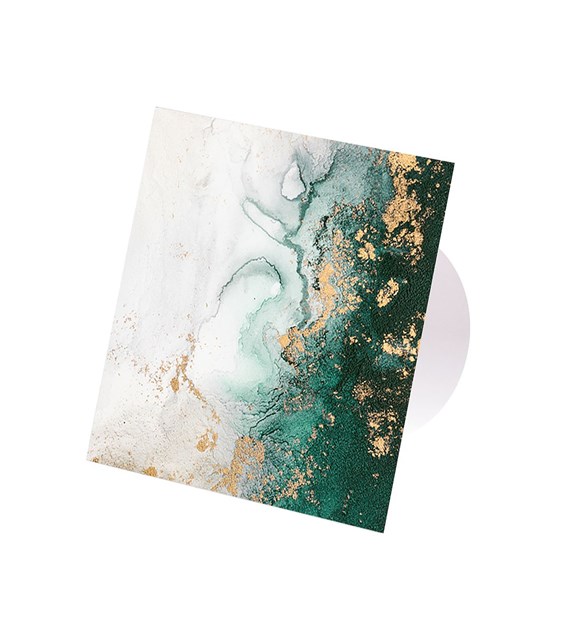 Veroni Glass 120 S (wentylator domowy) Biały Green & Gold Stone