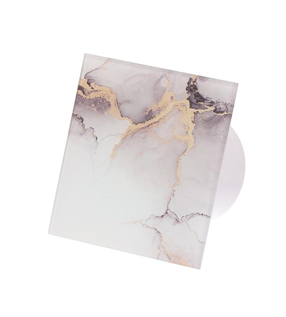 Veroni Glass 120 S (wentylator domowy) Biały White Grey Gold Stone