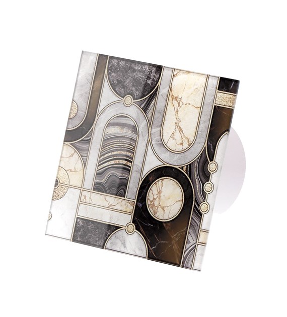 Veroni Glass 120 S (wentylator domowy) Biały Mosaic Marble