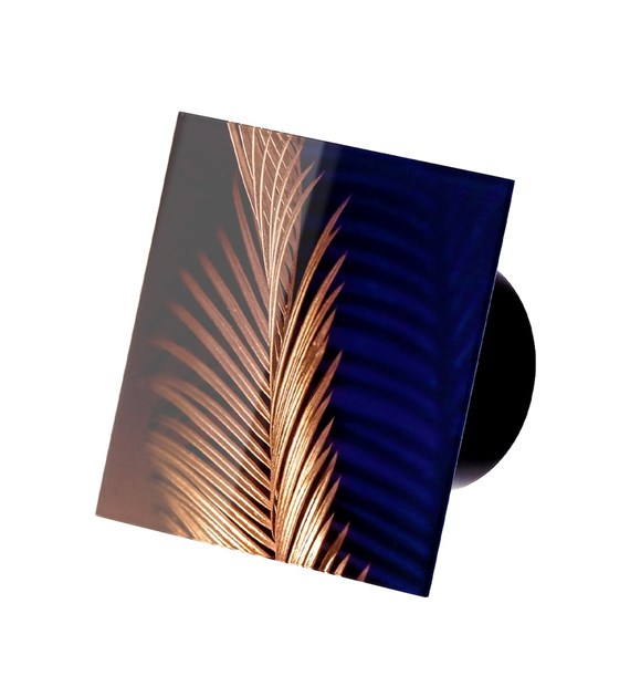 Veroni Glass 120 S-P (wentylator domowy z przepustnicą) Czarny Gold Fern