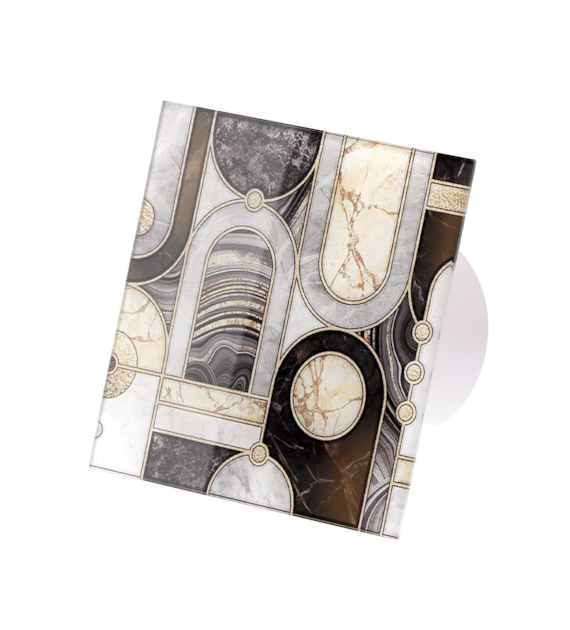 Veroni Glass 120 WC (wentylator domowy) Biały Mosaic Marble
