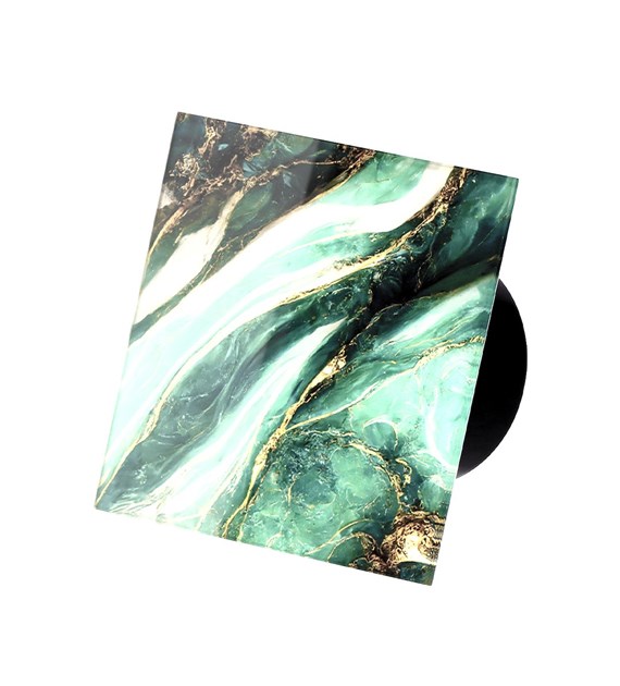 Veroni Glass 120 WC (wentylator domowy) Czarny Green Marble