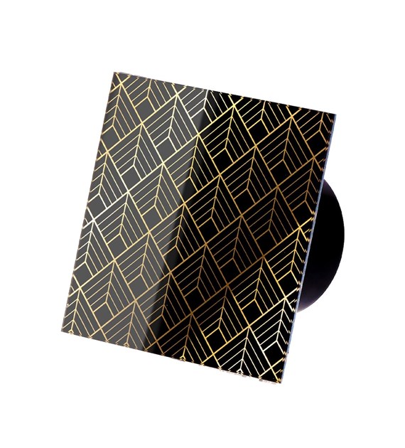 Veroni Glass 120 WC (wentylator domowy) Czarny Gold Diamonds