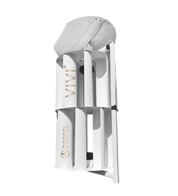 Turbina hybrydowa VIVI 25W + magazyn energii 7,5 Ah 12V z kontrolerem BIAŁA